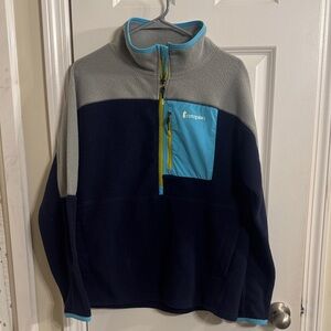 Cotopaxi Blue and Gray fleece pullover